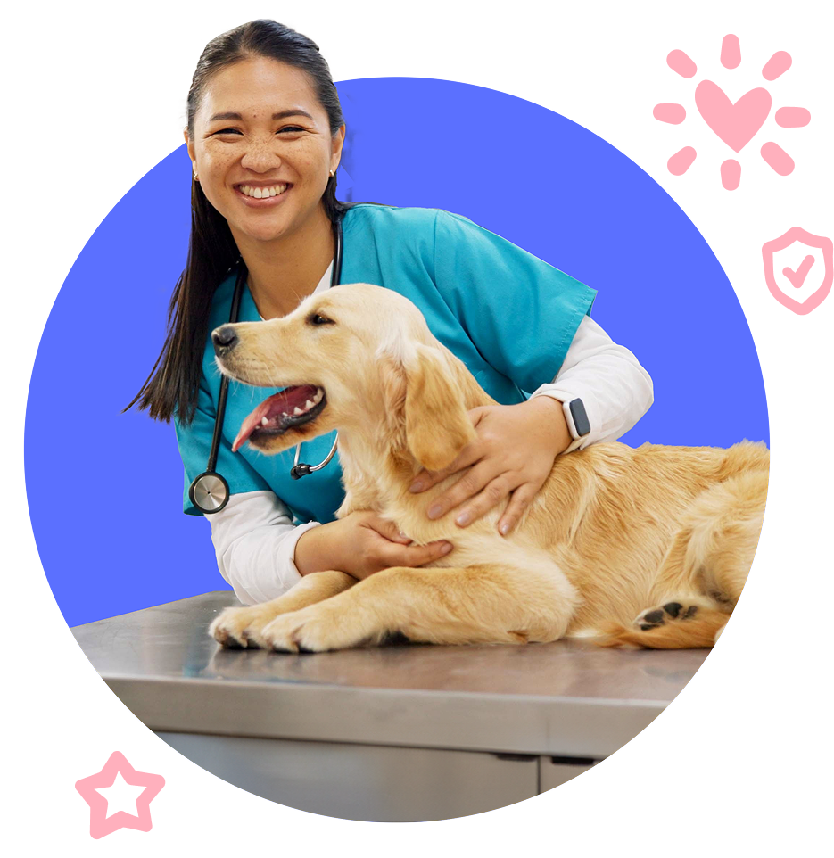 Happy woman with dog